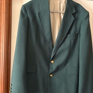 Stafford Dark Green Men's Blazer with Gold Buttons